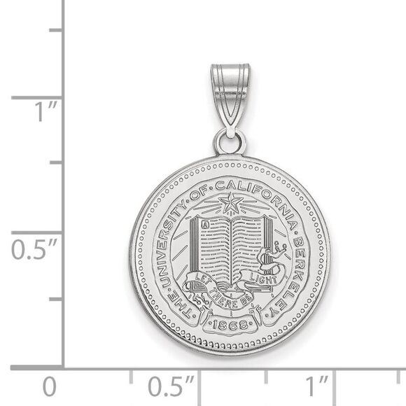 Sterling Silver California Berkeley Large Crest Pendant